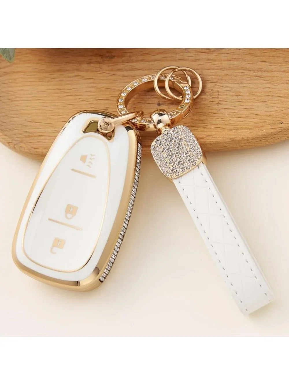 Stylish Diamond Edge TPU Key Fob Cover for Chevy Spark, Equinox, Traverse & Trax